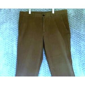 Boss Performance Stretchletic Kaiton Pant 36R in Cocoa Brown Comfort Flat Front